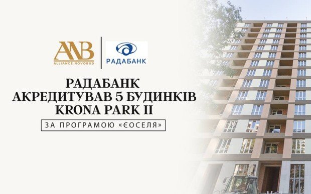 РАДАБАНК акредитував Alliance Novobud за програмою «єОселя» на житло, що